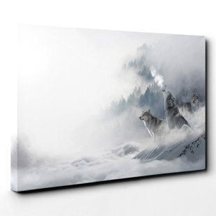 Wolves Wrapped Canvas Print
