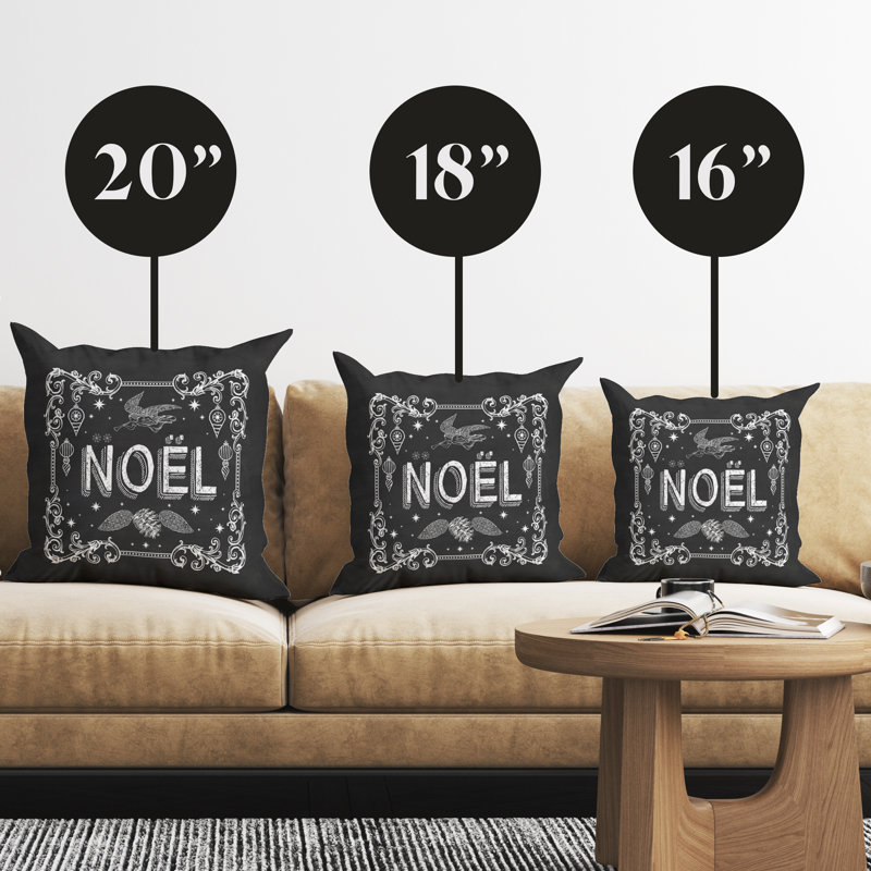 Housse de coussin Noel, H 16 po x l 16 po