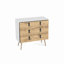 Commode Magness, chambre à coucher, blanc / Macadamia