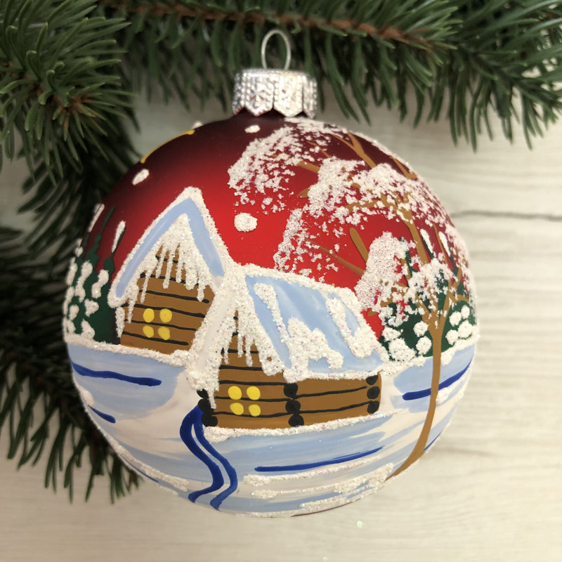 Ball 3.6'' Handmade Glass Ball Ornament