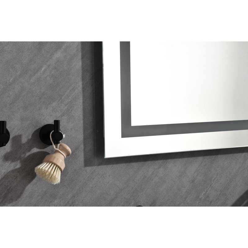 Miroir de salle de bain 84 po x 48 po avec lumières à DEL et anti-brouillard, avant et rétroéclairage à intensité variable, 3 couleurs, mémoire, incomparable pour la fonction de maquillage quotidien, rétro-éclairage, couleurs, merveilleux régulier