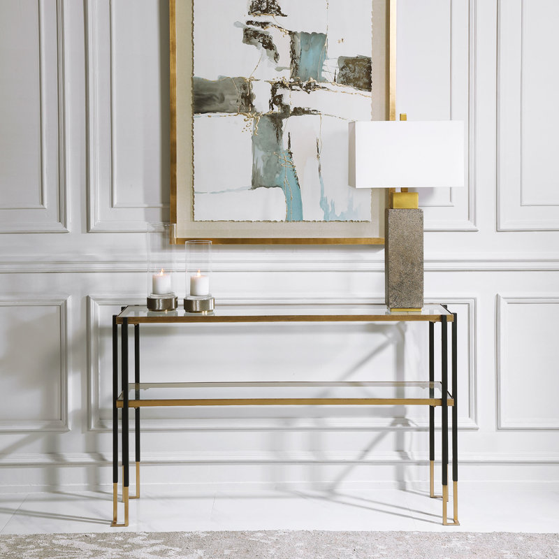Springtown 53.5'' Glass Top Console Table
