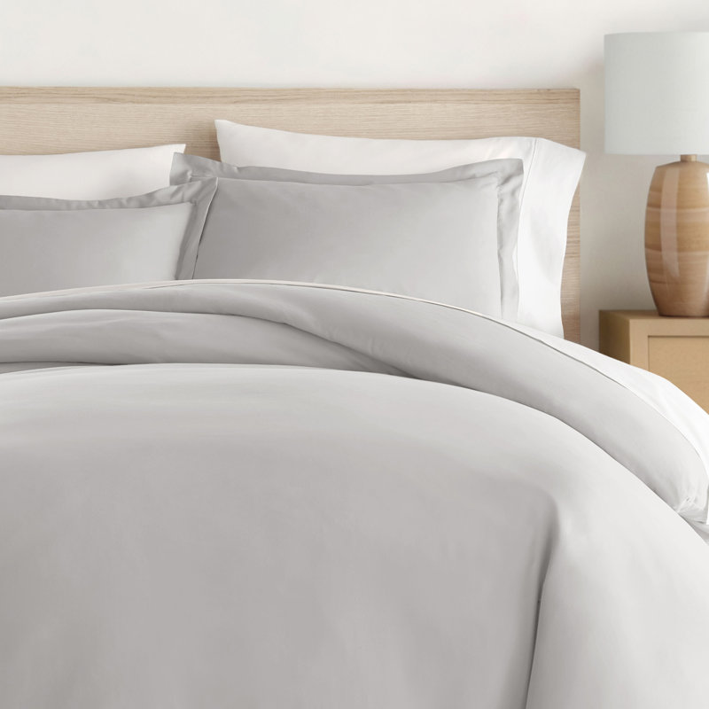 Pillow Shams 2-Pack Microfiber Ultra Soft Bedding, Light Gray, Standard