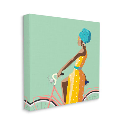 " Girl On Bicycle Glam Female Fashion " by Omar Escalante