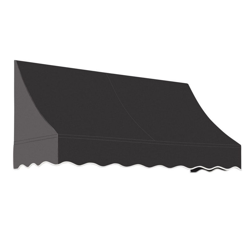 Awntech Nantucket Fixed Awning, 100.5"W x 44"H x 36"D, Black, 44" H x 100.5" W x 36" D, Black