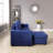 91 " Velvet L-Shaped Sofa Bed