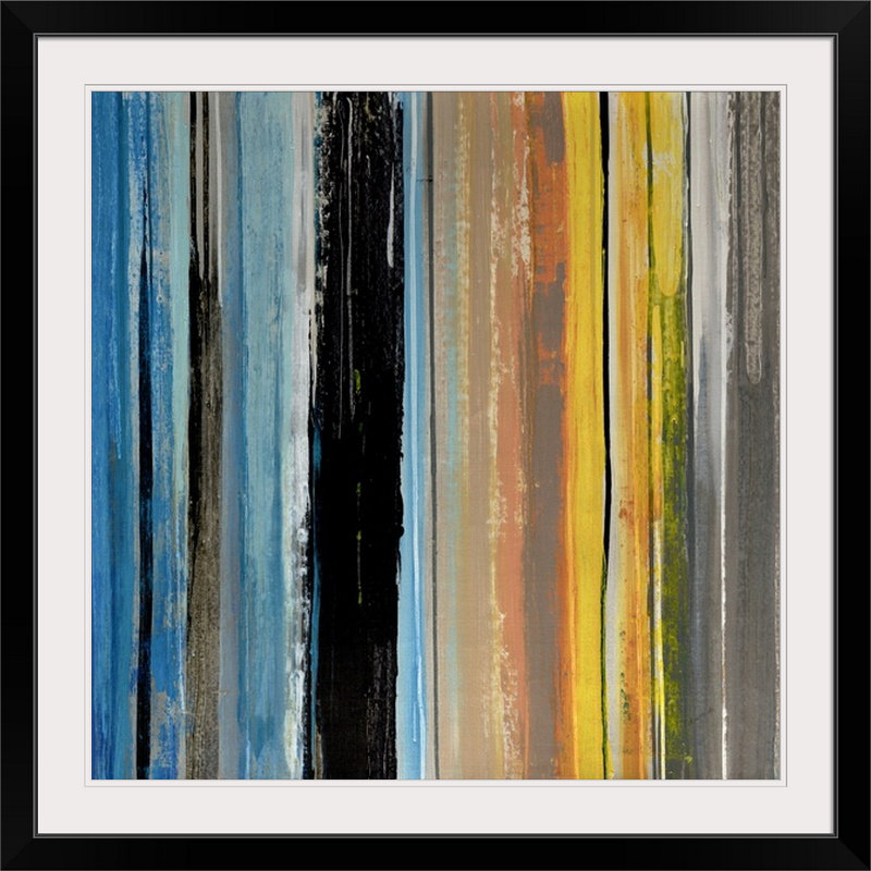 Modern & Contemporary, 20" H x 20" W x 1" D, Black Framed