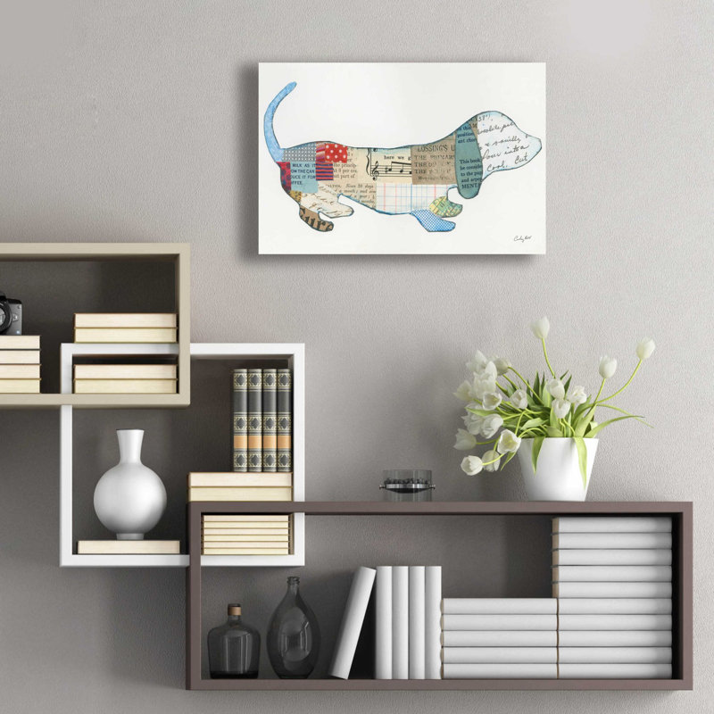 «Good Dog III Crop» par Courtney Prahl, art mural en verre acrylique, H 16 po x l 24 po x P 0,2 po