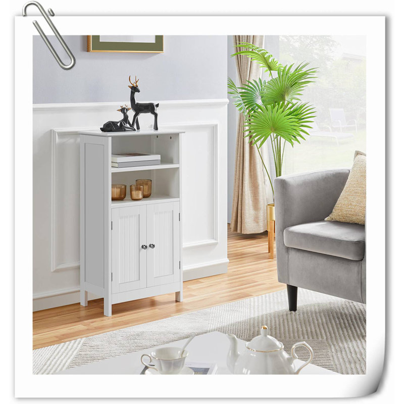 Cabinet Solid Wood Bathroom Cabinet, White