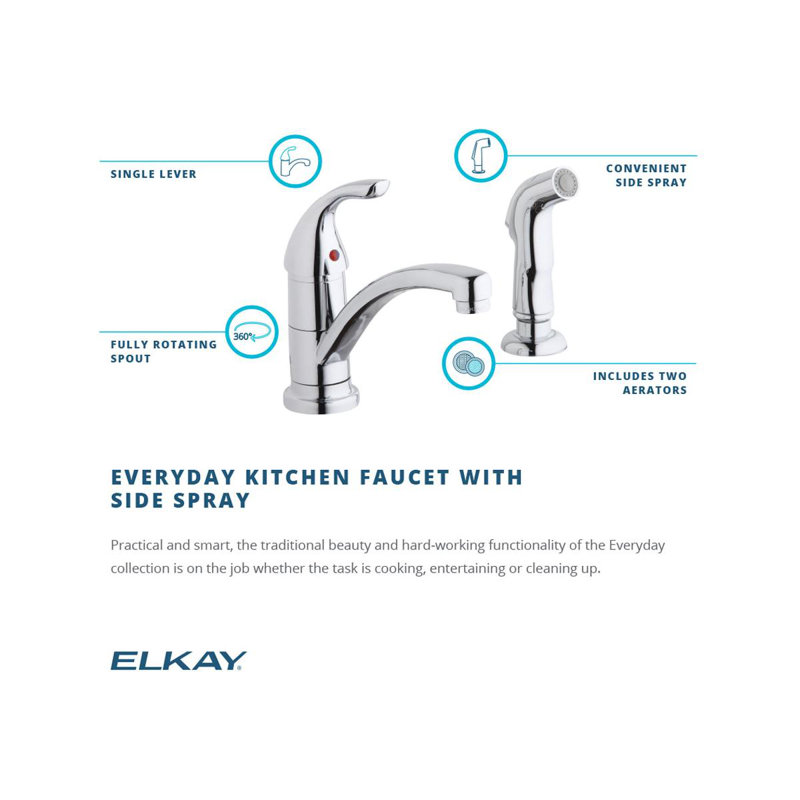 Everyday Single Handle Kitchen Faucet with Side Spray