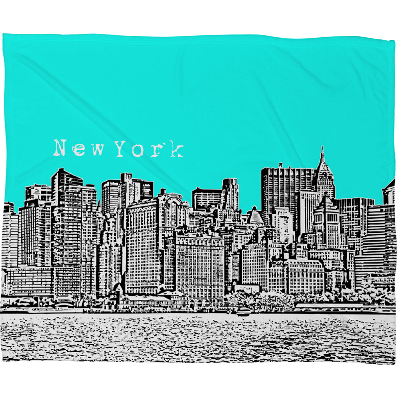 Bird Ave Throw Blanket, Small, Aqua