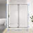 56-60" W X 72" H Semi-frameless Sliding Shower Door, 5/16"(8mm) Clear Scgg Tempered Glass, Matte Black Finish, Cut Adjustable Width 4"
