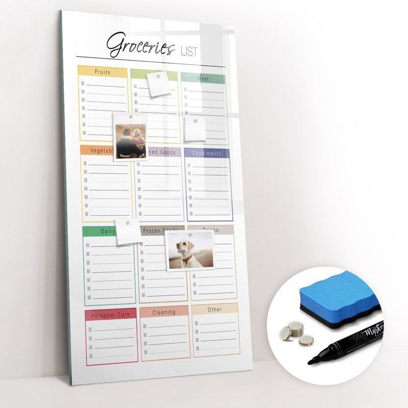 Magnetic Glass Dry Erase Board