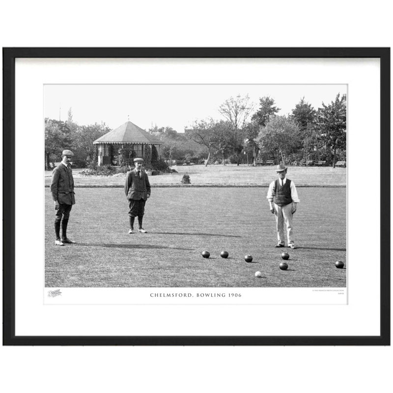 Chelmsford, Bowling 1906 by Francis Frith - Single Picture Frame Print, 28cm H x 36cm W x 2.3cm D