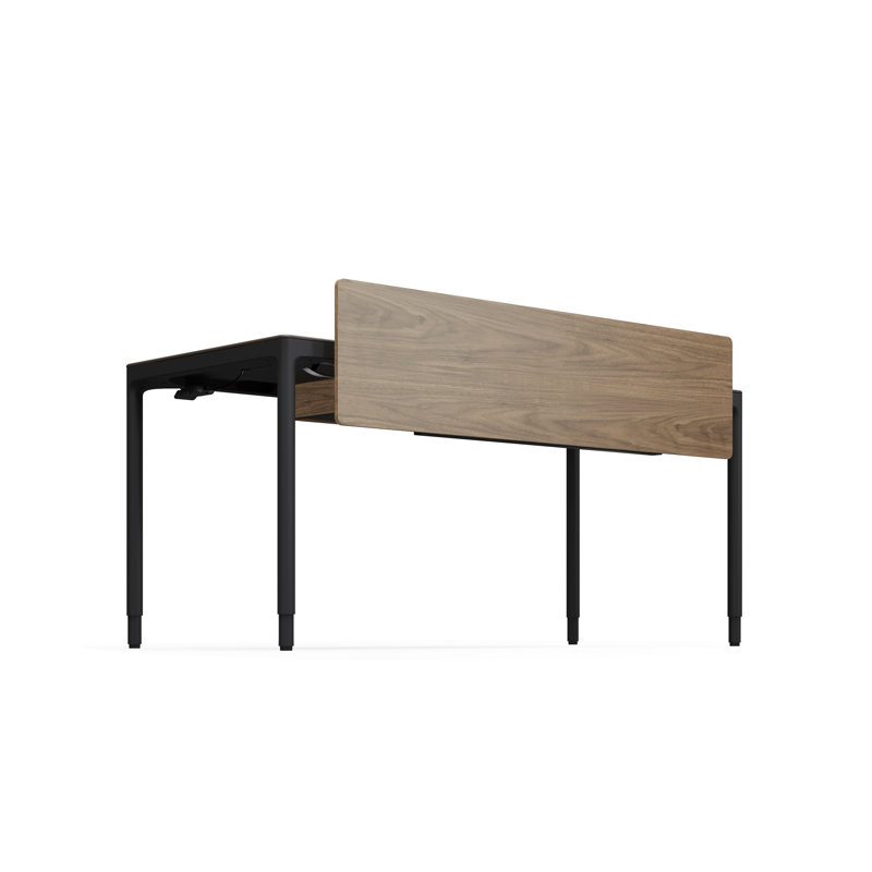 Luma Office - Adjustable Back Panel - Small - Natural Walnut, 14" H x 57" W x 3.5" D
