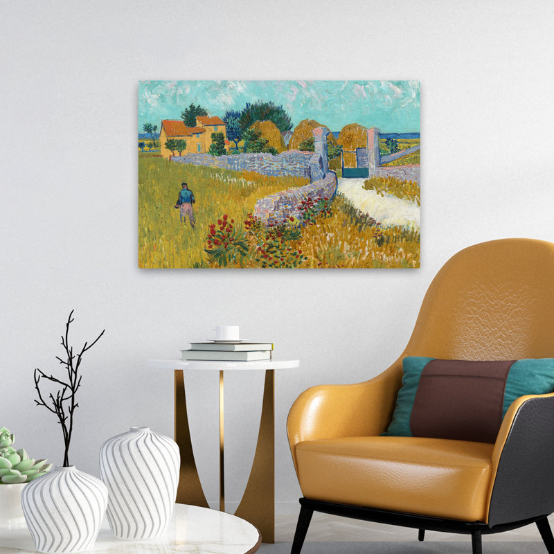 Ferme en Provence, 1888 - Paysages, musée, fermes d'art figuratives, H 16 po x l 24 po