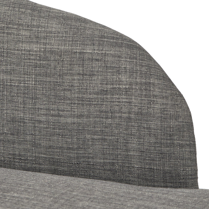Upholstered Chaise Lounge, Gray Cotton