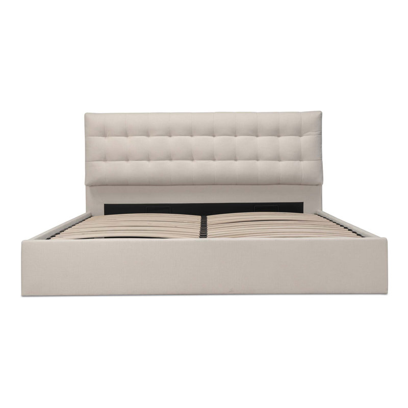 Sebastion Storage Bed, King, Cream