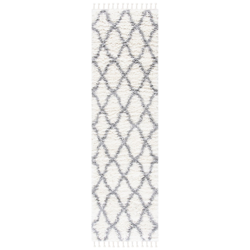 Tapis à poils longs Imraan, Tapis de couloir 2 pi 2 po x 8 pi