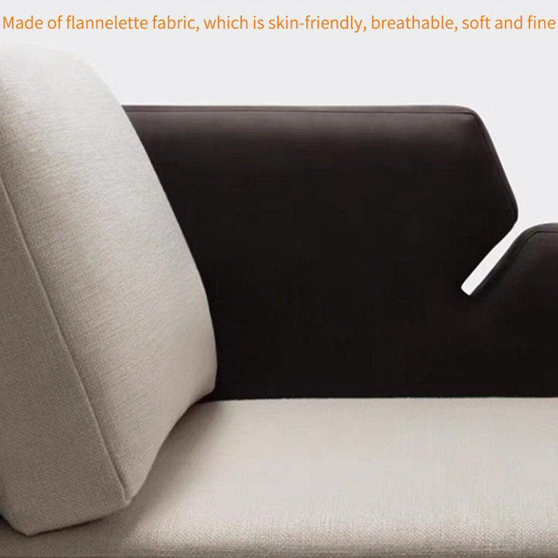 Chaise longue en flanelle confortable, Orienté à gauche (vu de face)