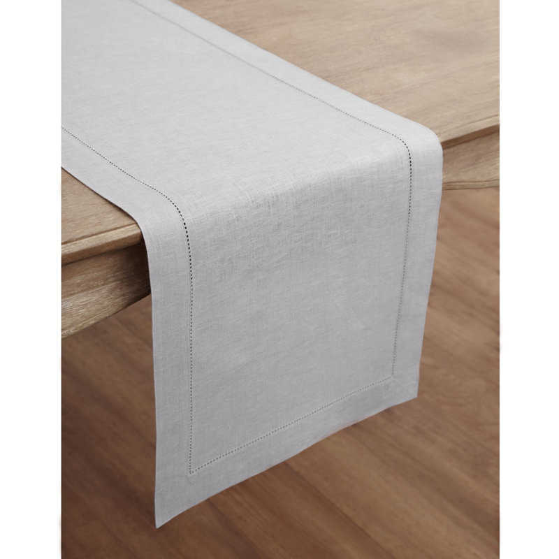 Cabana Stripe - 100% Pure Linen Table Runner, 90" x 18", Navy/White