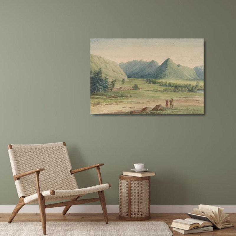 «Hell Gate - Entrance to Cadotte's Pass from The West» par John Mix Stanley - Art mural sur toile tendue avec châssis