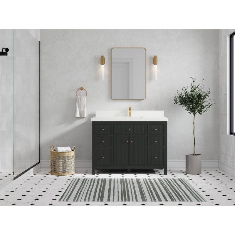 Sonoma 48 po X P 22 po De salle de bain Quartz blanc