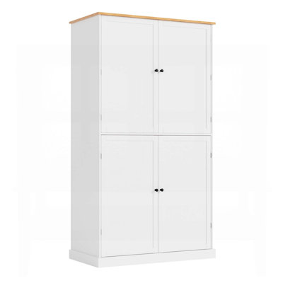 Spacious Freestanding Kitchen Pantry with 2 Drawers, 2 Adjustable Shelves, and 8 Door Shelves for Enhanced Storage and Organization by Latitude Run