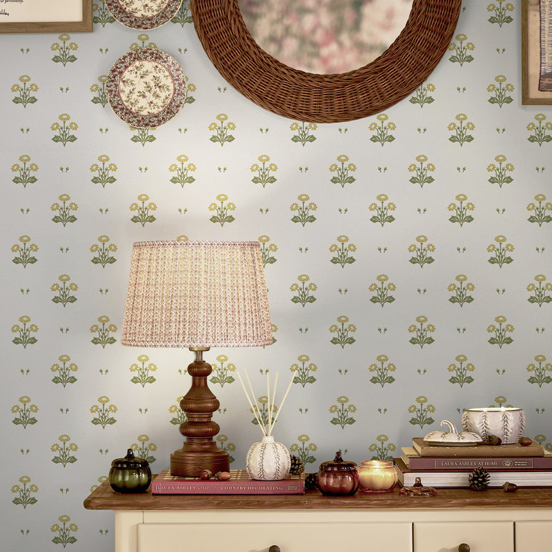 Laura Ashley Harthill Daisy Ochre Yellow Wallpaper