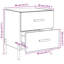 40cm W Manufactured Wood Bedside Table-1656629982
