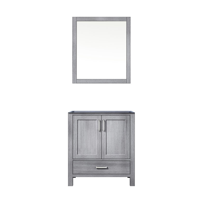 30 po L Gris patiné pour salle de bain, 22 P, 28 miroir, armoire intérieure, tiroir et étagère de salle de bain W, un tiroir, tablette d'armoire, étapes d'installation simples