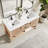 Chapdelaine 60" Double Bath Vanity in White Grain Composite Stone Top-749225640
