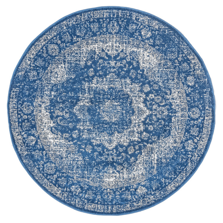 Julieanna Power Loom Performance Oriental Dark Blue Rug