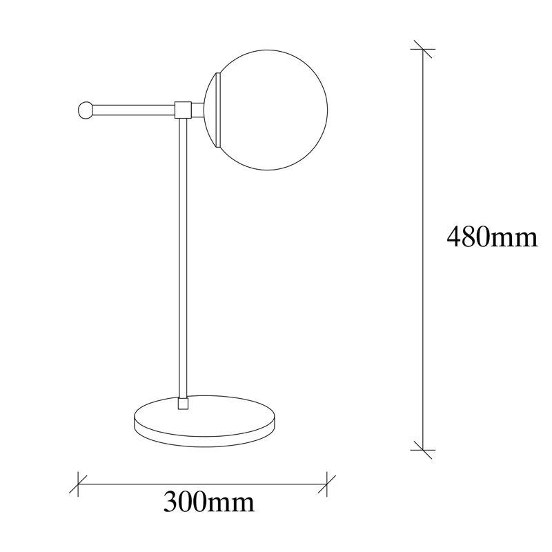 Lampe de table noire 18,9 po Kali