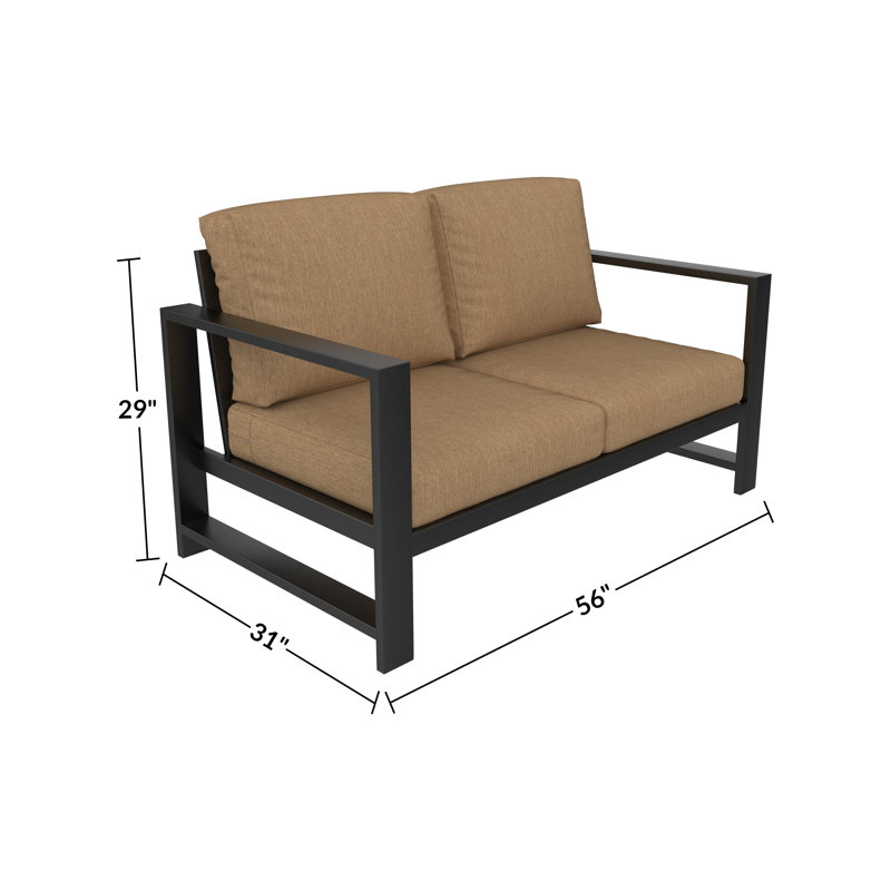 Causeuse d'extérieur avec coussins Sunbrella® Trasdamad