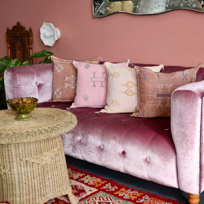 Geometric Silk Pillow Cover