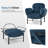 Bunya Modern Accent Chair with Ottoman, Chenille Upholstered Leisure Sofa Chair, Removable and Washable Cushion-1529222151