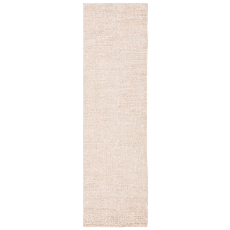 Brandall Natural Fiber Hand Loomed Jute/Cotton Rug in Light Pink, Runner 2'3" x 8'