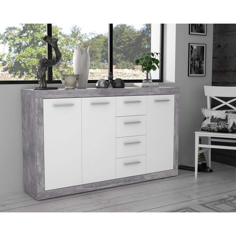 Deatonhill chest of drawers, Grey/White