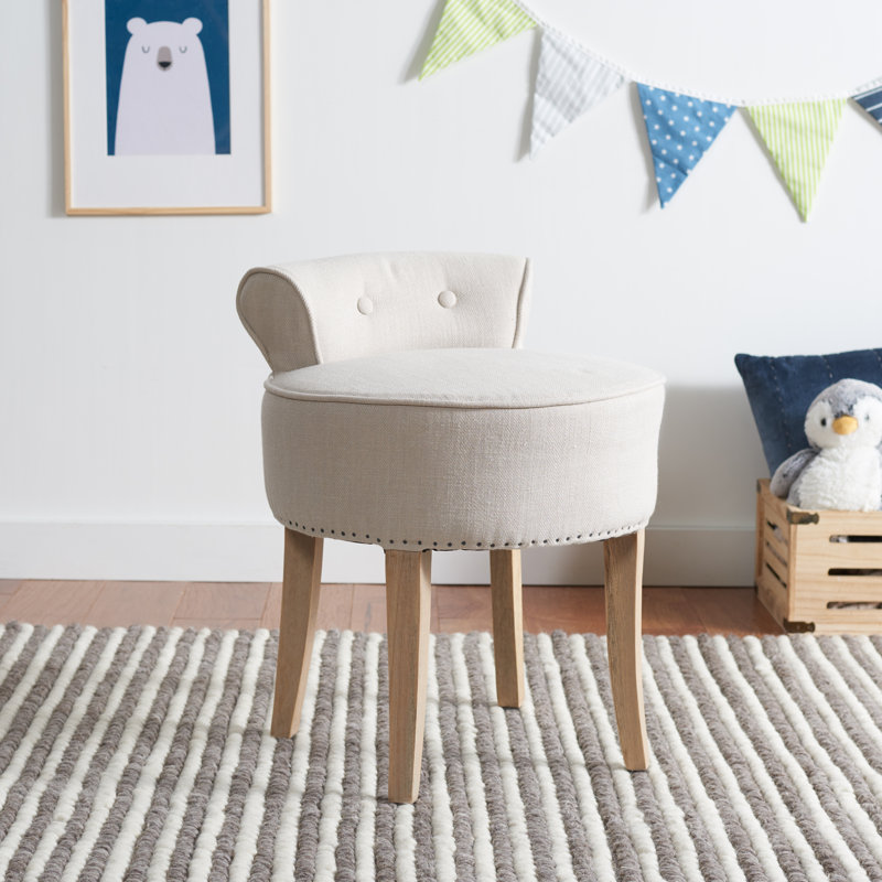 Tabouret de coiffeuse en bois massif Brogen