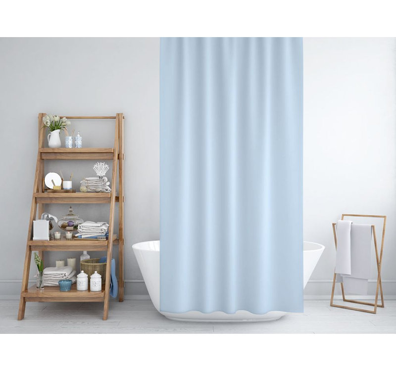 Shower Curtain with Hooks Included, Blue