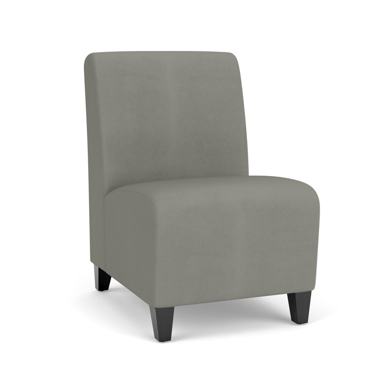 Ravenna Lounge Reception Armless Guest Chair, Not Included, Black Wood, Patriot Plus Dove