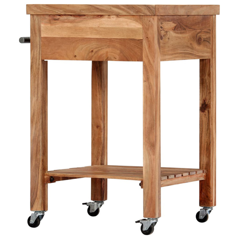 Anyan Solid Wood Kitchen Cart