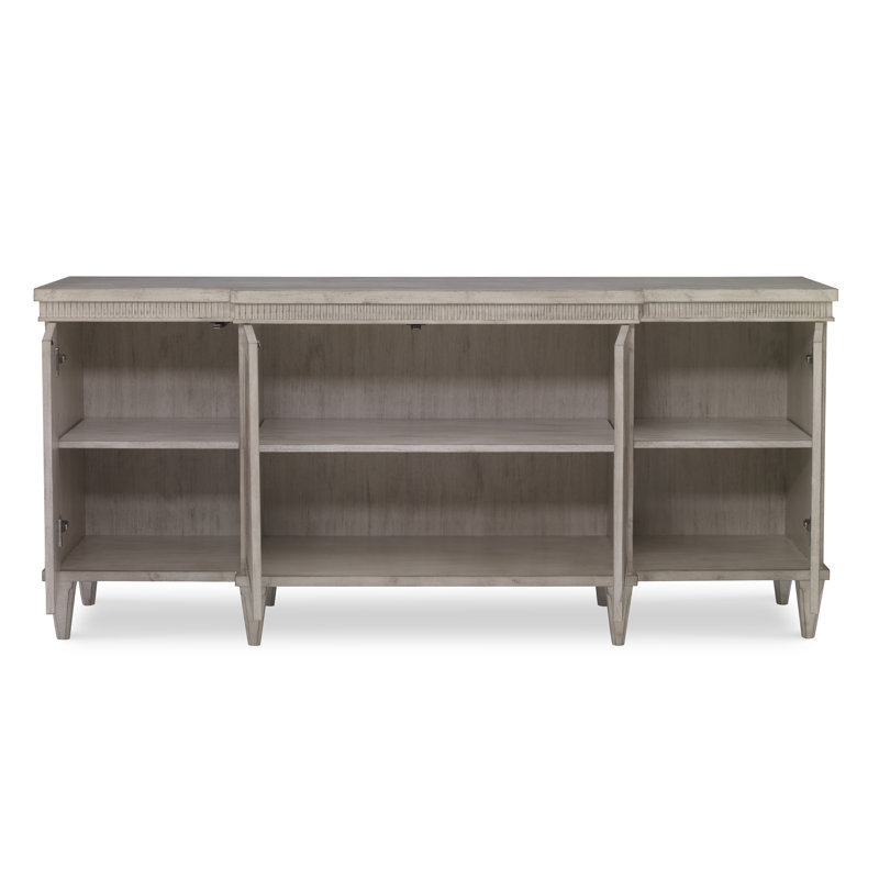 Bisque Mahogany Fluted 76'' Contemporary Sideboard
