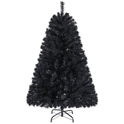 Multi-colored Hinged Fir Artificial Christmas Tree with Foldable Stand