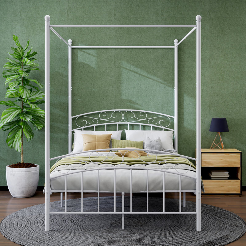 Canopy Platform Bed, Full, White