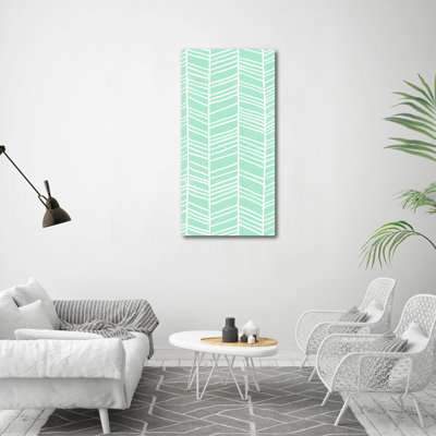 Herringbone Pattern - Wrapped Canvas Print