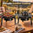 Portable Folding Tabletop Charcoal Grill with Stainless Steel Cooking Grate, Black