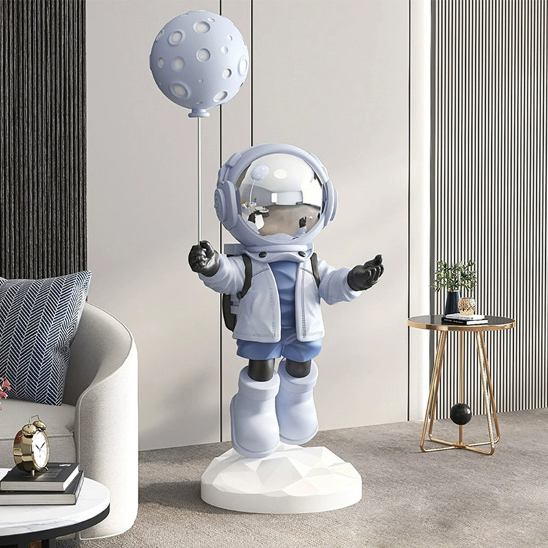 Statue astronaute d'intérieur, Bleu
