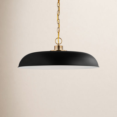 Eddy 1-Light Dimmable Steel Dome Pendant